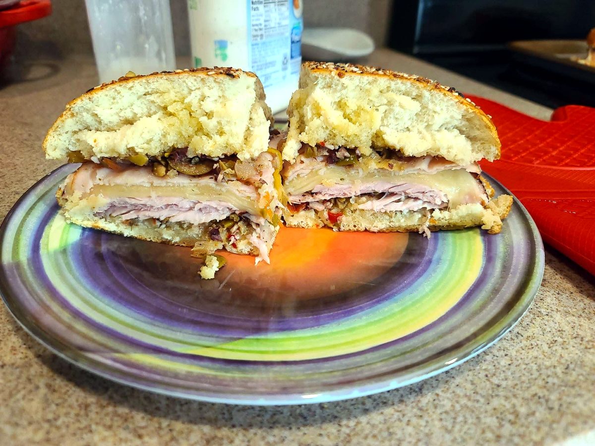 Muffuletta (Including the Bread from Scratch)